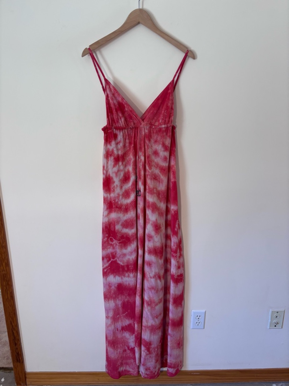 Gypsy 05 silk Pink Tie-Dye maxi Dress